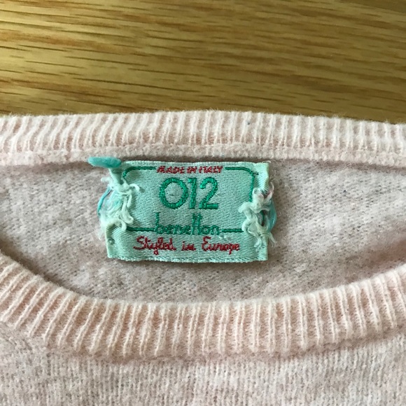Vintage 012 Benetton Pink Wool Sweater🎀 - Picture 2 of 2